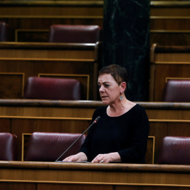 La diputada de EH Bildu Mertxe Aizpuru interviene en el pleno del Congreso, durante el debate  de la quinta prórroga del estado de alarma. E.P./Pool