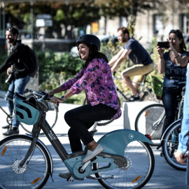 La alcaldesa de París, Anne Hidalgo en París. AFP / STEPHANE DE SAKUTIN