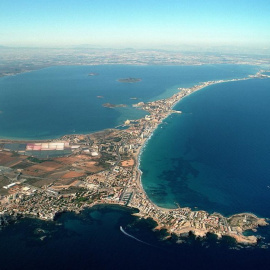 Vista aérea del Mar Menor.