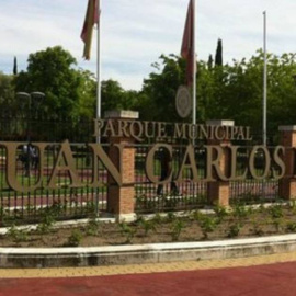 Entrada del parque Juan Carlos I en Pinto