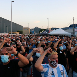 Manifestació dels treballadors de Nissan davant la planta de Montcada i Reixac. ACN/Gemma Sánchez