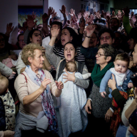 Manifestación contra el cierre de la sala de partos de Verín. Foto: Brais Lorenzo.