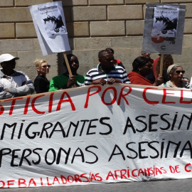 Protesta en Barcelona por las muertes de inmigrantes en Ceuta. /Wikipedia