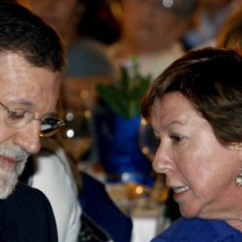 Imagen de archivo de Pilar Barreiro, ex alcaldesa de Cartagena y actual senadora del PP, en un encuentro con Mariano Rajoy. EFE