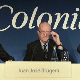 osé Bruguera, presidente de Colonial, con Pere Viñolas, consejero delegado, y el consejero Francisco Palà. EFE