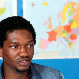 10.06.2019 - Keita, uno de sus 629 inmigrantes del Aquarius. / EFE/Kai Försterling