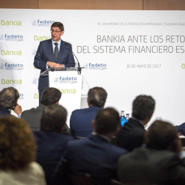 El presidente de Bankia, José Ignacio Goirigoizarri, en un desayuno informativo organizado por la Federación Empresarial Toledana (Fedeto). E.P.