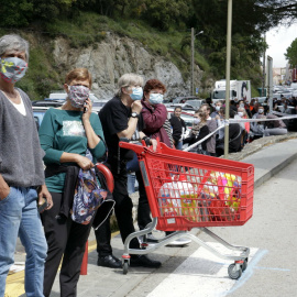 Cues a la part francesa del Pertús arran de l'inici del desconfinament a França, l'11 de maig del 2020 (horitzontal). Marina López | ACN