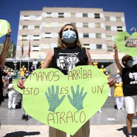 Protesta trabajadores de la limpieza Gregorio Marañón