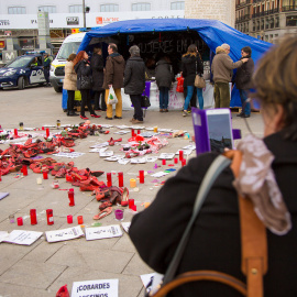 8 mujeres continúan en huelga de hambre por la violencia machista. CHRISTIAN GONZÁLEZ