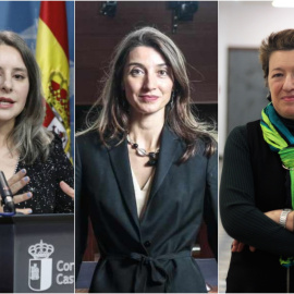 De izquierda a derecha, Araceli Martínez, Pilar Llop y Laura Freixas. EFE/PUBLICO