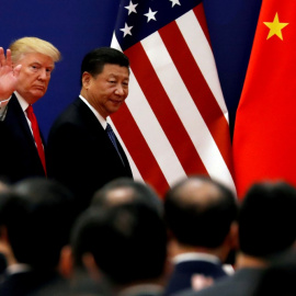 El presidente de EEUU, Donald Trump, y su homólogo Xi Jinping en un encuentro en Pekín | Reuters