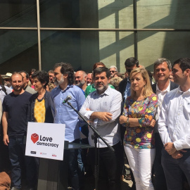 Dirigents de l'Assemblea Nacional Catalana, d'Òmnium Cultural i de l'Associació de Municipis per la Independència