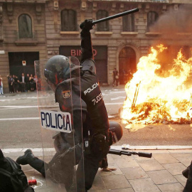 Cargas policiales en Barcelona