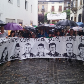 Manifestación realizada en Altsasu el pasado viernes, en apoyo a los jóvenes acusados de terrorismo.