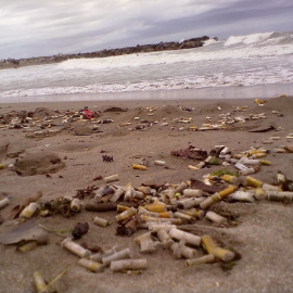 Las colillas de cigarrillo, un temible contaminante marino.