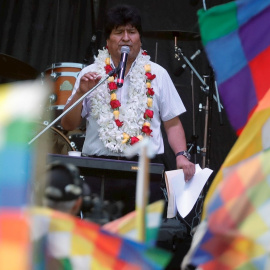 El expresidente de Bolivia Evo Morales durante un acto político./ Juan Ignacio Roncoroni (EFE)