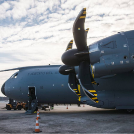 Ejemplar del avión militar A400M. / EFE