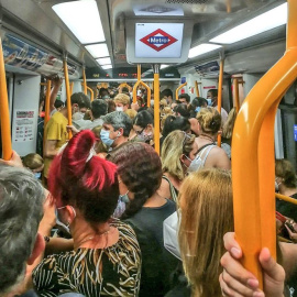 Aglomeraciones en el Metro de Madrid | EFE