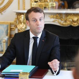 23/05/2019 - Emmanuel Macron preside una reunión del Consejo de Ministros centrada en la defensa ecológica, este jueves, en el Palacio del Elíseo, en París (Francia) | EFE/ Ludovic Marin