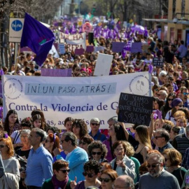 Vista de la manifestación del 8M en Sevilla. EFE/Julio Muñoz