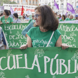 Manifestación de la Marea Verde por la educación pública, en Madrid, en septiembre de 2023. EUROPA PRESS/Jesús Hellín