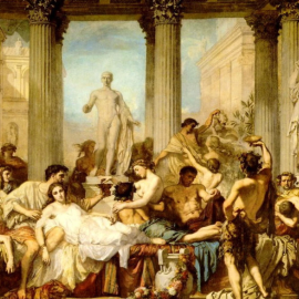  Los Romanos de la Decadencia (1847) de Thomas Couture