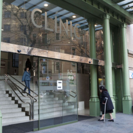 Entrada del Hospital Clínic de Barcelona.