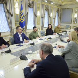 El presidente ucraniano Volodomyr Zelensky en una reunión-. EFE/EPA/UKRAINIAN PRESIDENTIAL PRESS