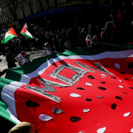 Protestas propalestinas en Melbourne.- EFE