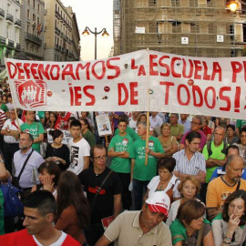 Manifestación de la Marea Verde en Madrid contra los recortes en Educación. EFE