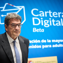 El ministro para la Transformación Digital y de la Función Pública, José Luis Escrivá, ofrece una rueda de prensa, en la sede del Ministerio respecto a la nueva cartera digital.- Jesús Hellín / Europa Press