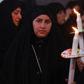 Una mujer iraquí durante una procesión religiosa.- Europa Press