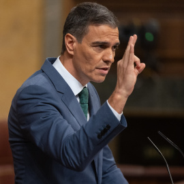 El presidente del Gobierno, Pedro Sánchez, comparece durante una sesión extraordinaria en el Congreso de los Diputados.- Eduardo Parra / Europa Press