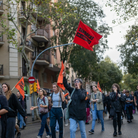  El Sindicat de Llogateres convocó una protesta después de que Junts votara en contra de la ley que regula los alquileres de temporada en el Congreso. Lorena Sopêna / Europa Press