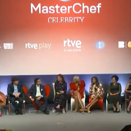  Imagen de la presentación de MasterChef Celebrity 9. Entre los concursantes Cristina Cifuentes e Ines Hernand.