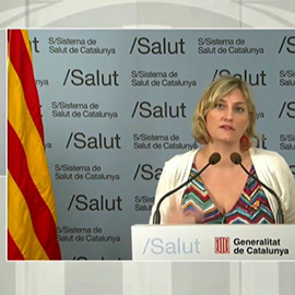 La consellera de Salut, Alba Vergés, en roda de premsa.