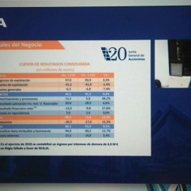 El consejero delegado de Realia, Gerardo Kuri Kaufmann, interviene en la junta de accionistas de 2020, celebrada de forma telemática. E.P.