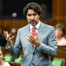 El primer ministro canadiense, Justin Trudeau, interviene en el Parlamento el pasado 20 de mayo. /REUTERS