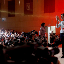 El líder del PSOE, Pedro Sánchez, a su llegada al 39 congreso federal de los socialistas. EFE/Emilio Naranjo