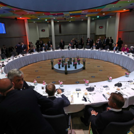 Imagen de la reunión de los líderes de la UE en Bruselas, tras las elecciones del 26-M, para analizar los nombramientos en las instituciones comunitarias. REUTERS/Yves Herman