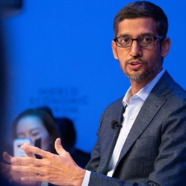 Sundar Pichai, director ejecutivo de Google. /EuropaPress /Greg Beadle/World Economic Forum/dpa