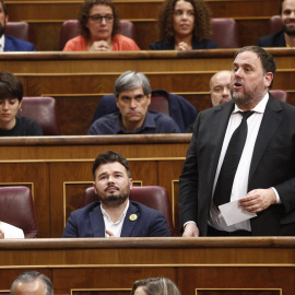 Oriol Junqueras durant la primera sessió del Congrés dels Diputats. Europa Press