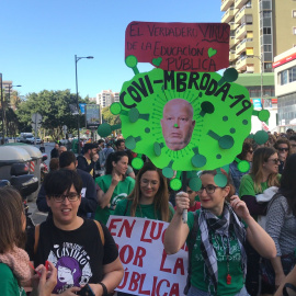 Málaga se suma a la huelga general de educación en Andalucía