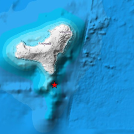 Localización del epicentro, en una imagen ofrecida por el Instituto Geográfico Nacional.