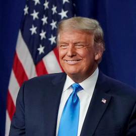 El presidente de EEUU, Donald J. Trump, durante el primer día de la Convención Nacional Republicana (RNC) en Charlotte, Carolina del Norte, (EEUU). EFE / EPA / Chris Carlson /