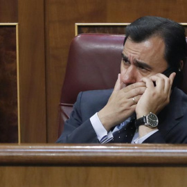 El diputado del PP Fernando Martínez-Maillo, ayer, durante el pleno del Congreso. EFE/Chema Moya