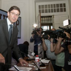 El presidente de Bankia, José Ignacio Goirigolzarri, en la tercera jornada del curso organizado por la Asociación de Periodistas de Información Económica (APIE) y patrocinado por BBVA en la Universidad Internacional Menéndez Pelayo.EFE/ROMÁN G. AGUI