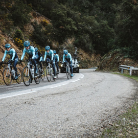 El Massi-Tactic, l'únic equip català de nivell World Tour. / LLUÍS TOLL.