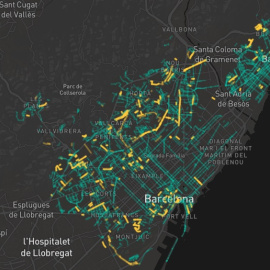 El mapa muestra la presencia femenina en el callejero de Barcelona | Universidad de Zaragoza